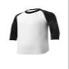 SPORT-TEK Youth Colorblock Raglan Jersey | 3/4 Sleeve Sporty T-Shirt for Boys & Girls, Relaxed Fit Cotton Tee for Kids White/Black view 4