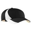 SPORT-TEK STC11 Dry Zone Nylon Colorblock Cap - Black/White - OSFA view 1