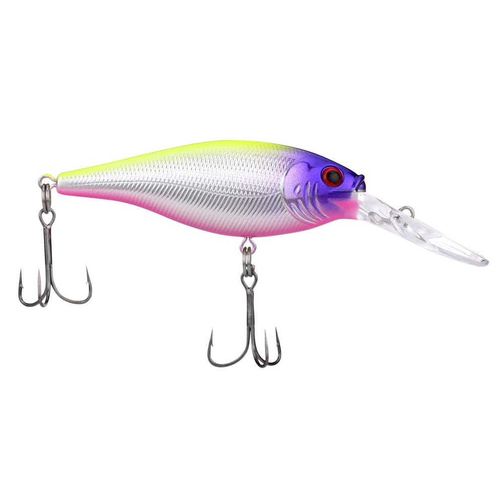 Berkley Flicker Shad Fishing Lure, Red Tiger, 1/8 oz, 1 1/2in | 4cm Crankbaits, Size, Profile and Dive Depth Imitates Real Shad, Equipped with Fusion19 Hook
