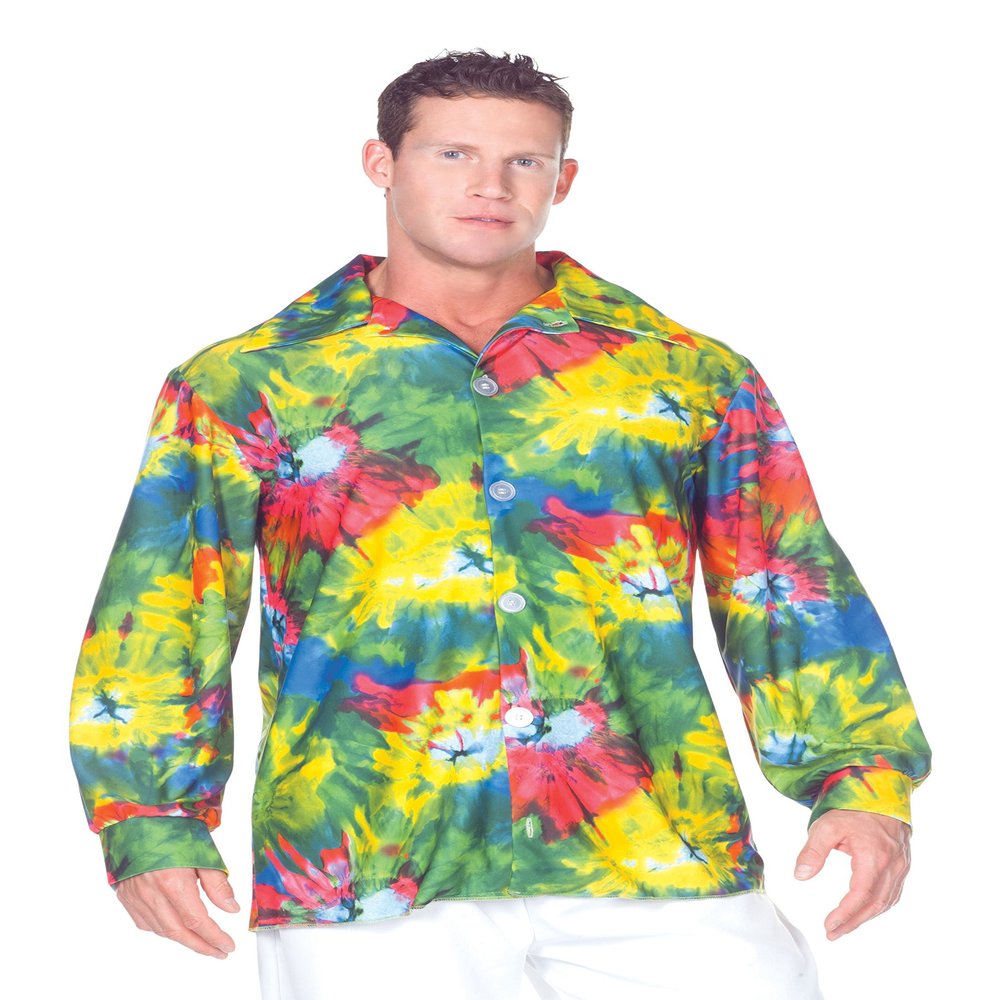 Underwraps Men's 60's Tie Dye Shirt, Multi, One Size