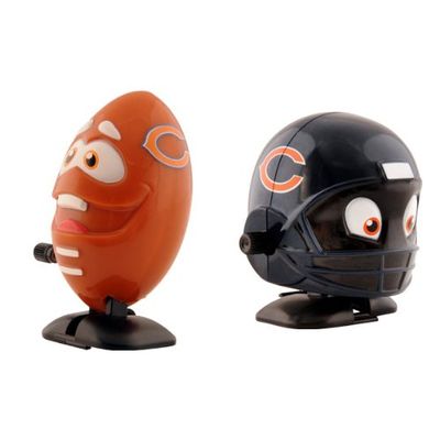 NFL Chicago Bears Wind Up Football and Helmet, Pack of 2