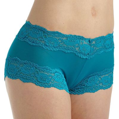 Kelly: Lace and Mesh Boyleg Panty (5554P), Deep Sea, M
