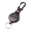 KEY-BAK SECURIT HD Retractable Keychain, 24" Stainless Steel Chain, 8 oz. Retraction, Durable Polycarbonate Case, Zinc Alloy Carabiner, Split Ring, Black view 1