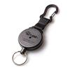 KEY-BAK SECURIT HD Retractable Keychain, 24" Stainless Steel Chain, 8 oz. Retraction, Durable Polycarbonate Case, Zinc Alloy Carabiner, Split Ring, Black view 2