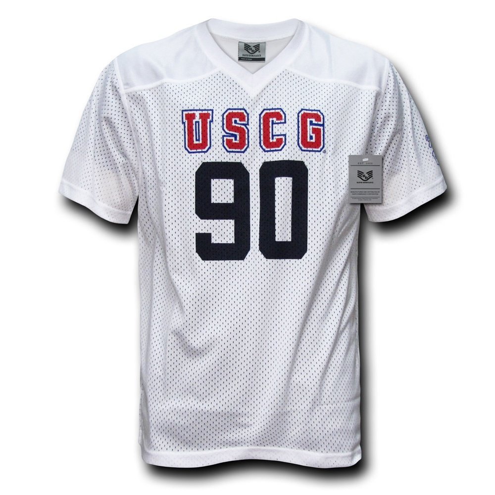Rapiddominance Coast Guard Practice Jersey, White, Large