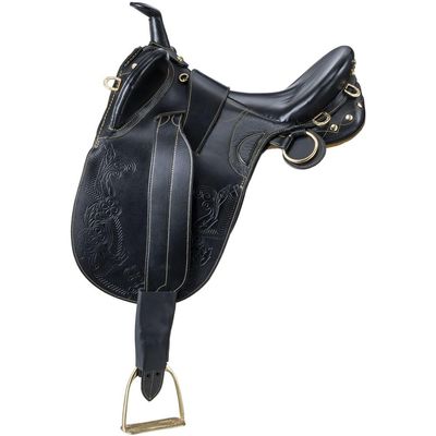 Australian Outrider Stock Poley Saddle - Black - XLarge