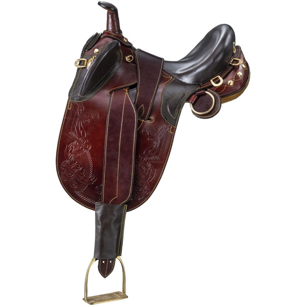 Australian Outrider Stock Poley Saddle - Brown - Large
