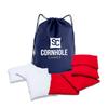 SC Cornhole Games Weather Resistant Cornhole Bags (Set of 8) - Professional Regulation Size- Use on Pro Corn Hole Boards or Bean Bag Toss Sets (Red/White) view 1