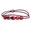 9-10mm Red 5 Cultured Freshwater Pearls Dyed Strand Red Necklace Adjustable Size 17.5Inches view 1