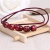 9-10mm Red 5 Cultured Freshwater Pearls Dyed Strand Red Necklace Adjustable Size 17.5Inches view 4