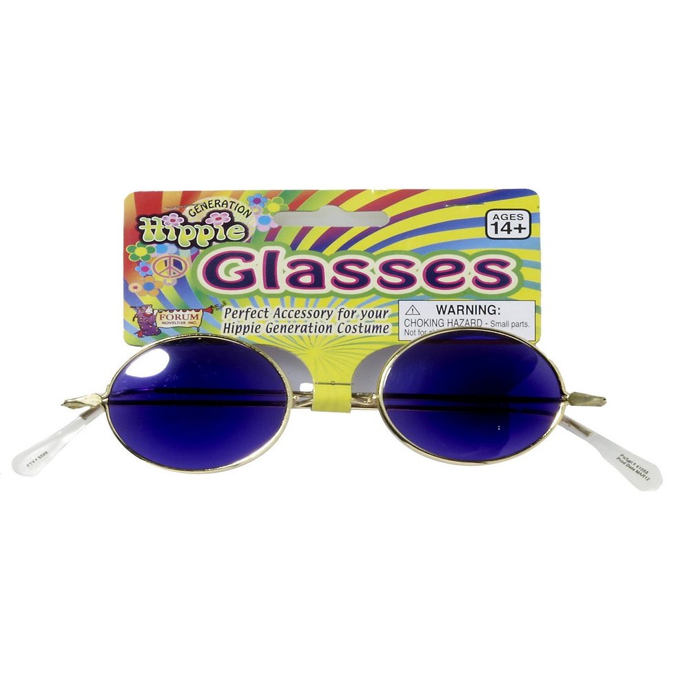 Forum Novelties Adults Hippie Generation 60s 70s Pink Lense Glasses Costume Accessory