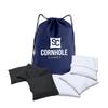 SC Cornhole Games Weather Resistant Cornhole Bags (Set of 8) - Professional Regulation Size- Use on Pro Corn Hole Boards or Bean Bag Toss Sets (Black/White) view 1