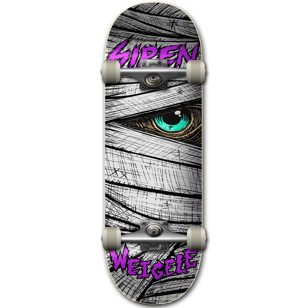 Siren Complete Weigele Lazarus Skateboard Deck (7.75, Gray)