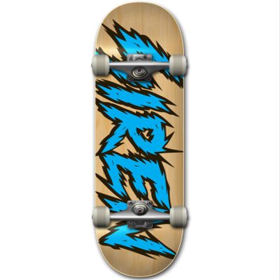 Siren Complete Team Shocker Natural Veneer Skateboard Deck (8.5, Blue)