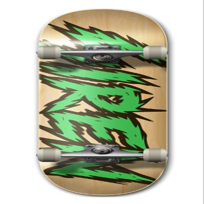Siren Complete Team Shocker Natural Veneer Skateboard Deck (8.5, Green)