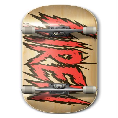 Siren Complete Team Shocker Natural Veneer Skateboard Deck (7.75, Red)