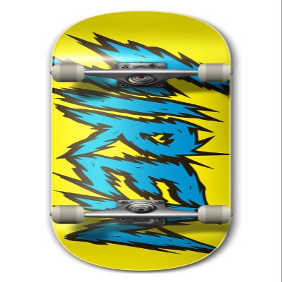 Siren Complete Team Shocker Skateboard Deck (8, Blue/Yellow)