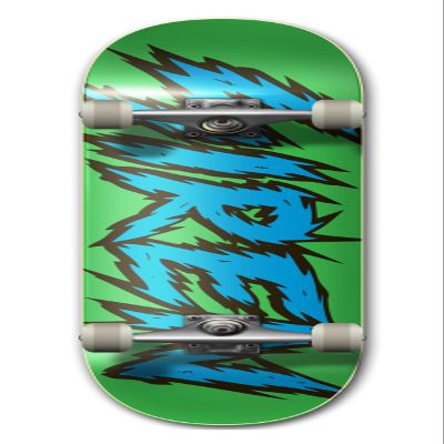 Siren Complete Team Shocker Skateboard Deck (8.5, Green/Blue)