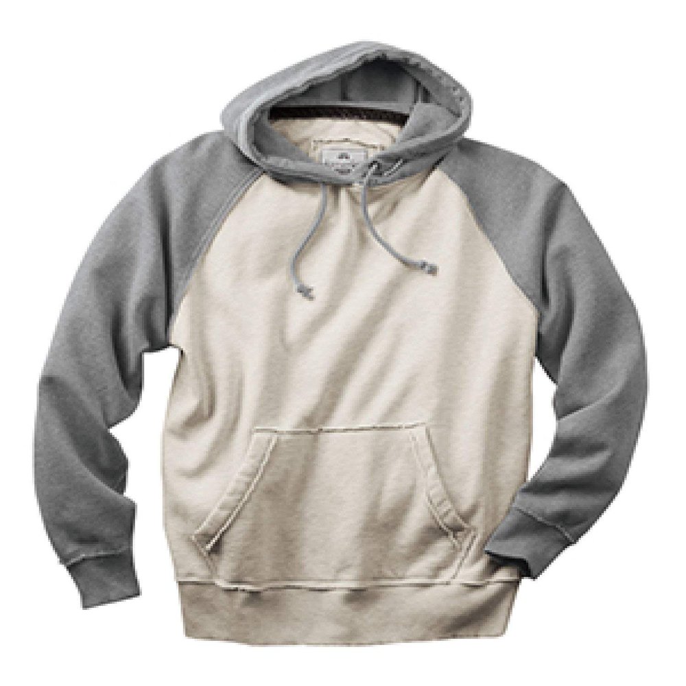 J America Adult Vintage Heather Pullover Hood L OATML HT/ SMK HT