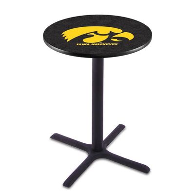 Holland Bar Stool Co. L211-36" Black Wrinkle Iowa Pub Table with 36" Dia. top