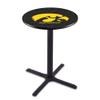 Holland Bar Stool Co. L211-36" Black Wrinkle Iowa Pub Table with 36" Dia. top view 1