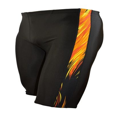 Adoretex Men's Spice Jammer Swimsuit - Ultimate Swim Racer for Performance and Comfort (MJ006)-Black/Gold-40
