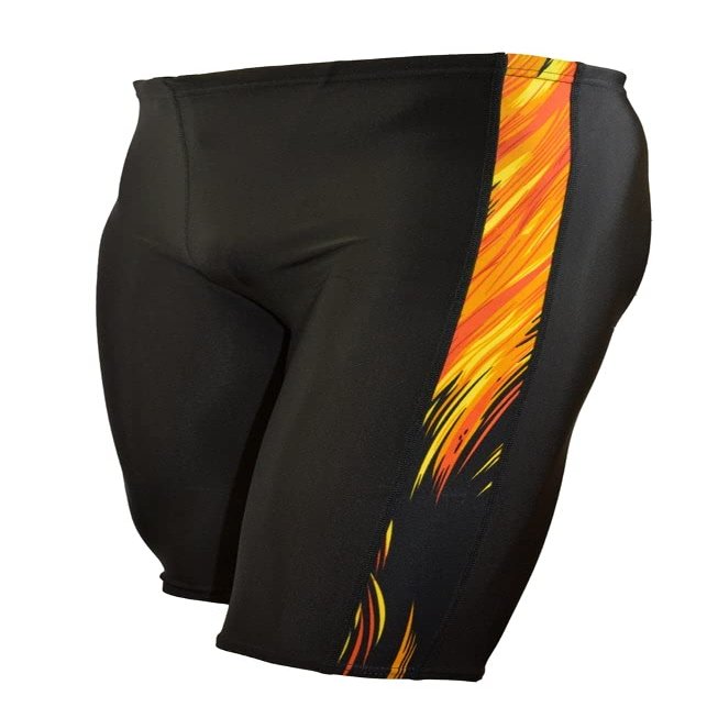 Adoretex Men's Spice Jammer Swimsuit - Ultimate Swim Racer for Performance and Comfort (MJ006)-Black/Gold-40