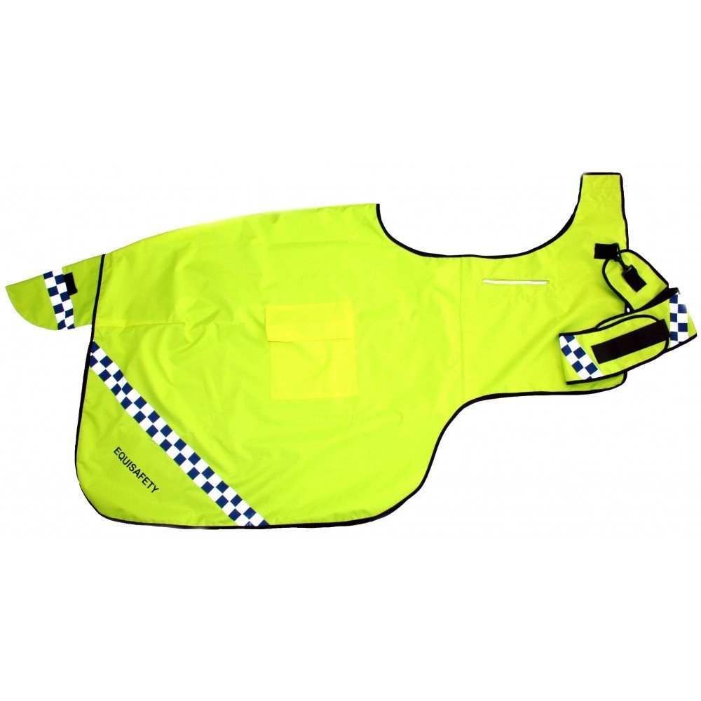 Equisafety Polite Winter Fluorescent Exercise Rug - High Viz Yellow, X-Full