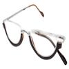 Calabria 309 Folding Reading Glasses +0.50 Walnut Brown Men Women Trendy Semi-Rimless Foldable Pocket Readers Travel w/Case view 1