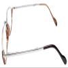 Calabria 309 Folding Reading Glasses +0.50 Walnut Brown Men Women Trendy Semi-Rimless Foldable Pocket Readers Travel w/Case view 2