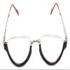 Calabria 309 Folding Reading Glasses +0.50 Walnut Brown Men Women Trendy Semi-Rimless Foldable Pocket Readers Travel w/Case view 3