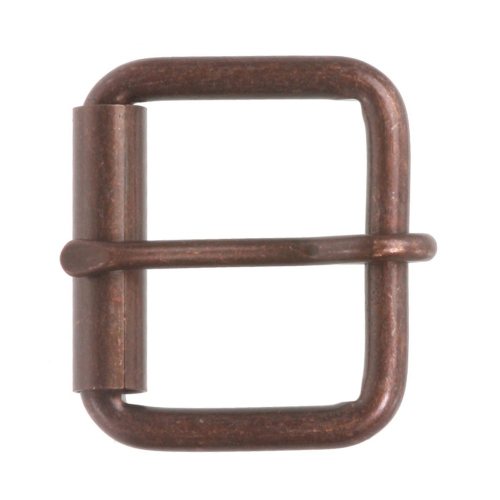 1 5/8" (40mm) Single Prong Roller Belt Buckle, Antique Copper