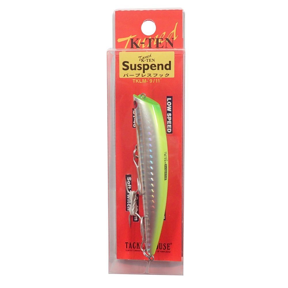 TackleHouse Minnow Tuned K-Ten TKLM Lipless Minnow SP 3.5 inches (90 mm), 0.4 oz (12.5 g), SH Chart/Orange Berry #104 TKLM90SP Lure
