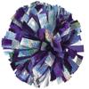 2-Color Holographic Mix Youth Cheer Pom - Purple/Silver view 1