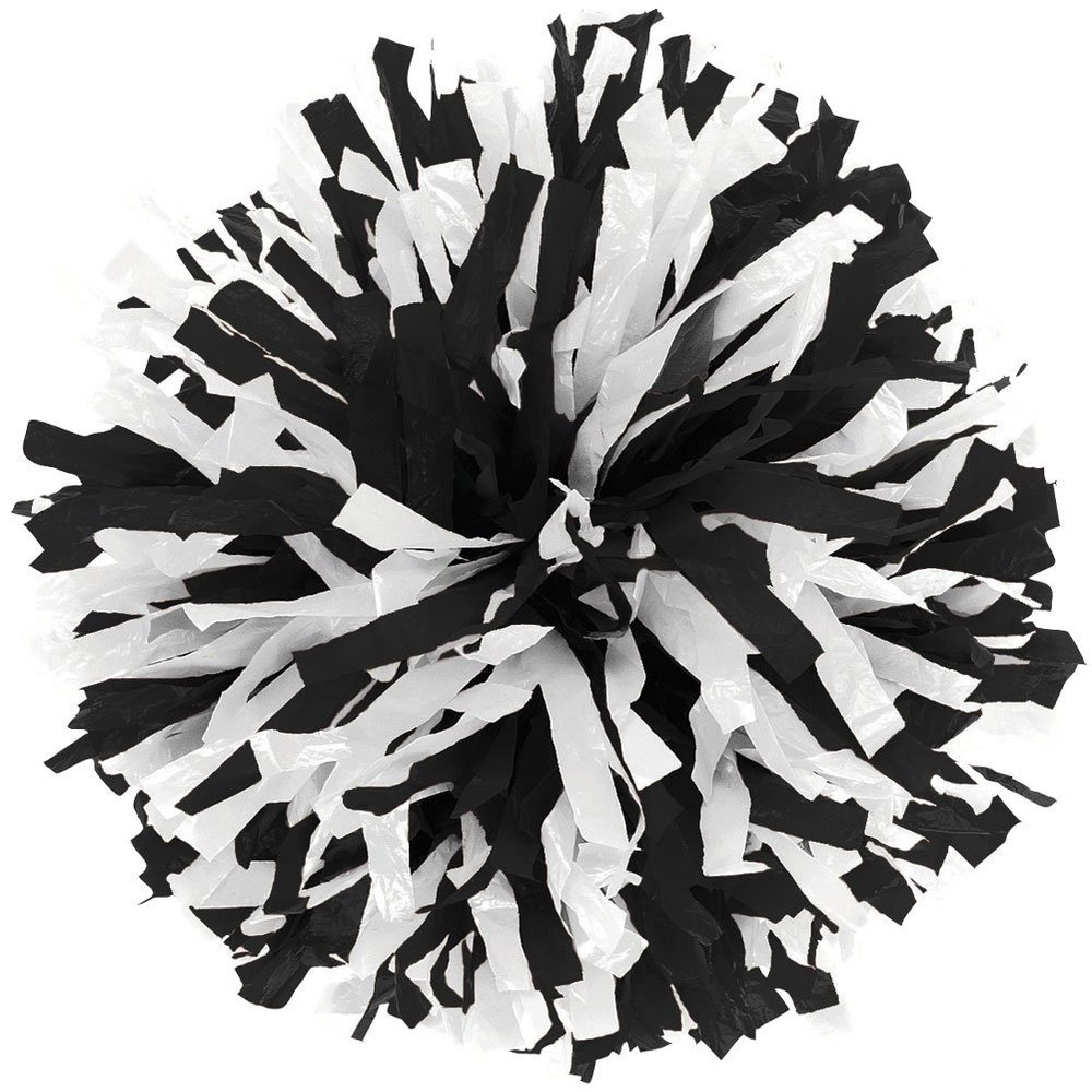 in-Stock Youth Cheerleading Pom Black/Wht