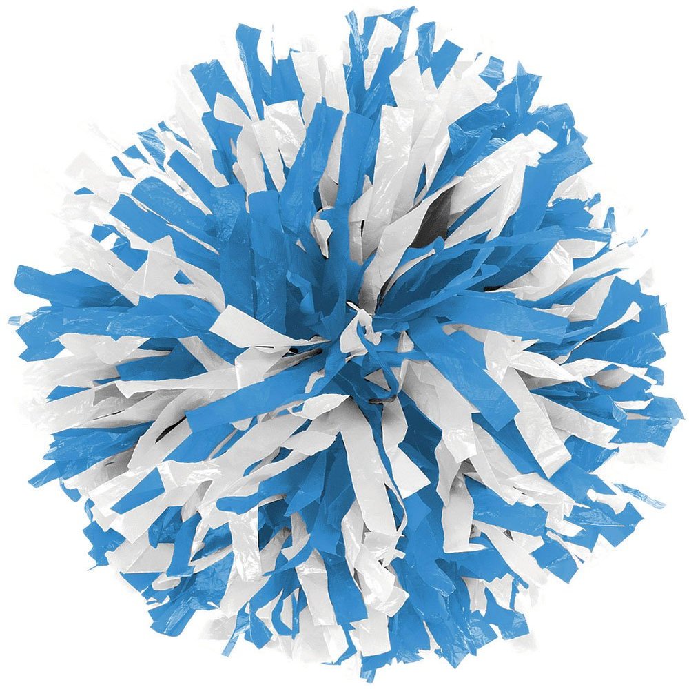 in-Stock Youth Cheerleading Pom Columbia Blue/Wht