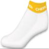 chass Girls' In-Stock Low Anklet With Cheer Stripe Socks - Gold Youth view 1