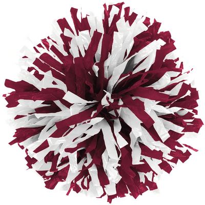 in-Stock Youth Cheerleading Pom Maroon/Wht