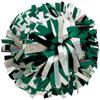 chass Metallic with Holographic Mix Cheerleading Pom - Drk Grn/Silver view 1