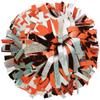 chass Metallic with Holographic Mix Cheerleading Pom - Orange/Silver view 1