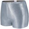 chass Women's Metallic Boy-Cut Briefs, Soft Mid-Rise Athletic Shorts, Perfect For Layering - Silver Small view 1
