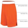 chass Practice Knit Short Orange X-Large view 3