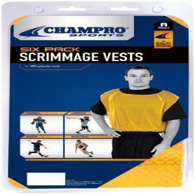 Champro Scrimmage Vests, Pack of 6 (Orange, Adult)