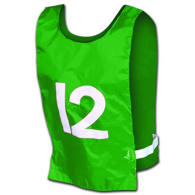 Champro Nylon Pinnie with Number (Kelly, 12-Inch Width x 22-Inch Length)