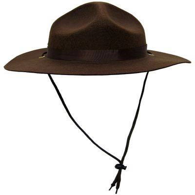 Ranger Or Canadian Mountie Hat,Brown,One Size fits most