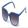 Kyra Women's Speckled Design Round Slim Temple Sunglasses in Blue view 1