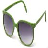 Kyra Women's Speckled Design Round Slim Temple Sunglasses in Green view 1