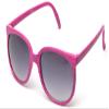 Kyra Women's Speckled Design Round Slim Temple Sunglasses in Hot Pink view 1