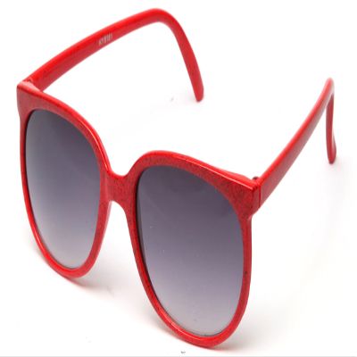 Kyra Women's Speckled Design Round Slim Temple Sunglasses in Red