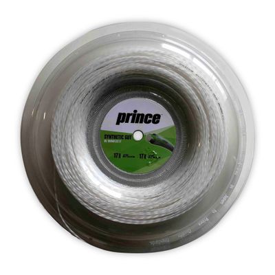 Prince Unisex's Synthetic Gut Dura Flex String Reel-White, 1.25 mm